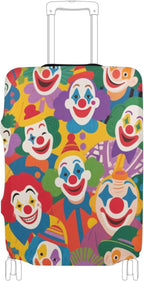 Colorful Cartoon Cute Clown Elastic Large Luggage Cover Washable Elastic Suitcase Covers Luggage Protector Fit 18-32 Inch Luggage, Colorful Cartoon Cute Clown, XL 29-32 in, casual