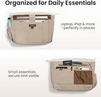 tomtoc 16-inch Puffy Laptop Tote Bag for Women 13.5L, Lightweight Puffer Work Tote with Padded Laptop Compartment for 15/16-inch MacBook, Large Capacity Tote Bag for Office, Business, Daily Essentials