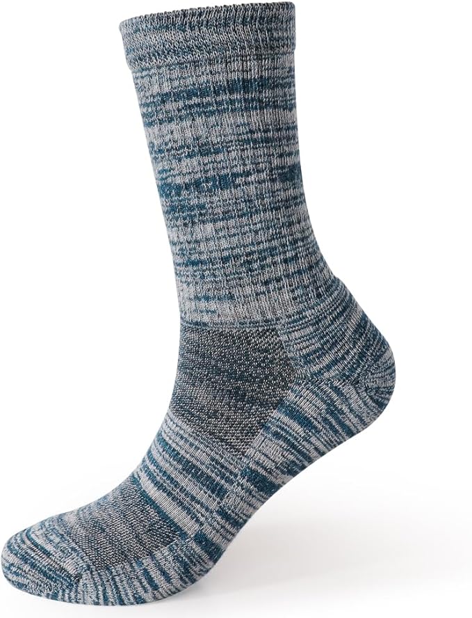 EnerWear 4 Pack Women's Merino Wool Outdoor Hiking Trail Crew Sock