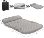 KMZ SUV Air Mattress Thickened and Double-Sided Flocking Travel Camping Bed with 2 Pillows & Electric Pump Dedicated Mobile Cushion Inflatable Bed for SUV Trunk and Rear Seat (Light Gray)