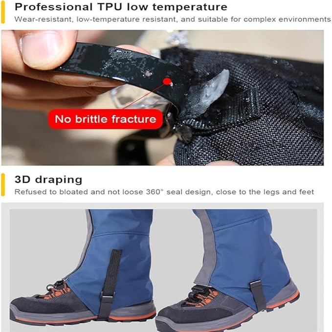 Leg Gaiters Waterproof Boot Gaiters for Hiking Walking Climbing Hunting Skiing