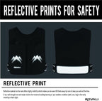 REVALI Zip Reflective Running Vests with Hydration Bottle, Adjustable Waistband & Breathable Material, Chest Pack Gear Phone Holder for Men & Women