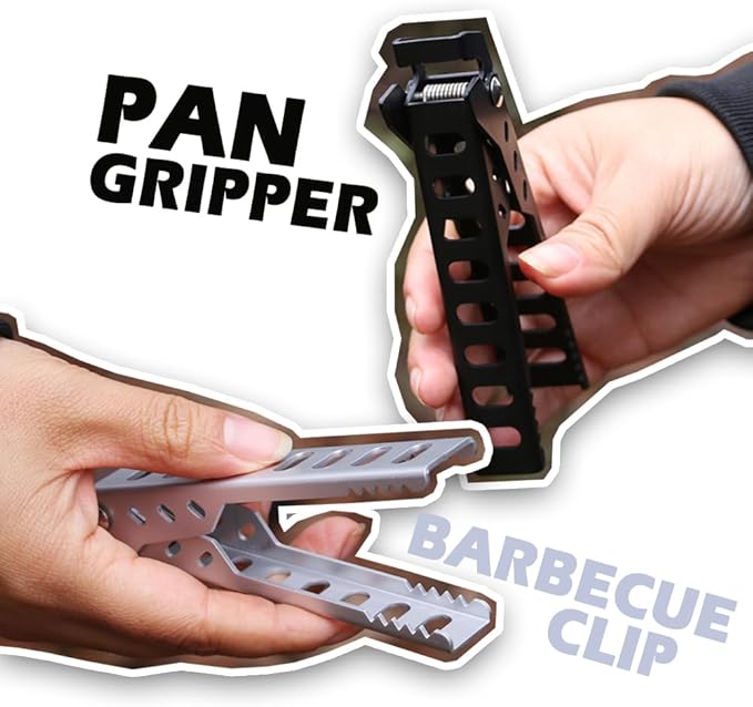 Pan Gripper Camping Kitchen Essentials - 2 Pcs - Detachable Handle for Pots and Pans Camping Essential Ourdoor Kitchen Cookware