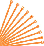 XINGO 10 Inch Cable Zip Ties (500 Pack), 40 Lbs Tensile Strength-Heavy Duty, Self-Locking Nylon Plastic Nylon Wire Ties for indoor and outdoor use(Orange)