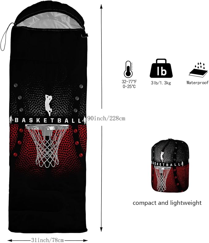 Axolotl Gamepad Sleeping Bag,3 Season Warm and Cool Weather Game Console Sleeping Bag for Boys Teens,Waterproof Lightweight Geometry Hexagonal Sleeping Bag for Traveling,Outdoors Camping,Blue,Black