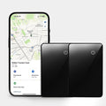 Wallet Tracker 2 Pack Rechargeable Item Tracker, 8-Month Battery Life Smart Track Card, Slim Wallet Finder Works with Apple Find My (iOS Only), Sound Alerts Item Finder for Luggage, Purse, Phone