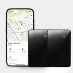 Wallet Tracker 2 Pack Rechargeable Item Tracker, 8-Month Battery Life Smart Track Card, Slim Wallet Finder Works with Apple Find My (iOS Only), Sound Alerts Item Finder for Luggage, Purse, Phone