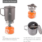 BRS 3000T Stove Windscreen Titanium Camp Stove Windshield with Storage Box for Outdoor Camping Ultralight (Grey-with stand)