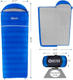 Down Sleeping Bag for Adults, 600 Fill Power, Ultralight & Compact with Compression Sack for Backpacking, Camping, Hiking