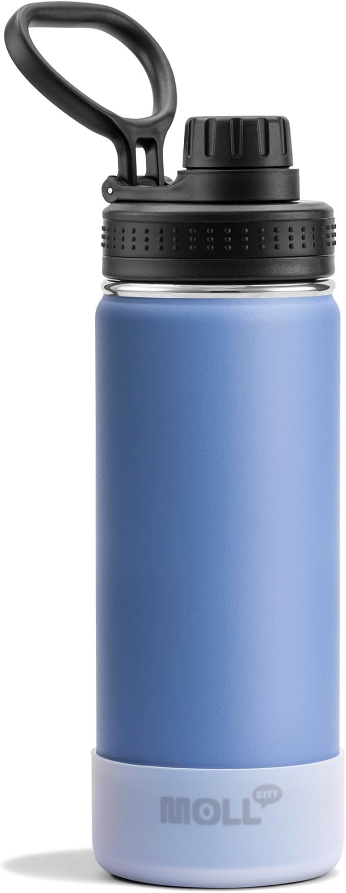 Insulated Water Bottle-18 oz Stainless Steel Vacuum Wide Mouth Sports Water Bottle with Silicone Boot-Reusable Metal Leak Proof Travel Water Flask for School (Royal Blue)