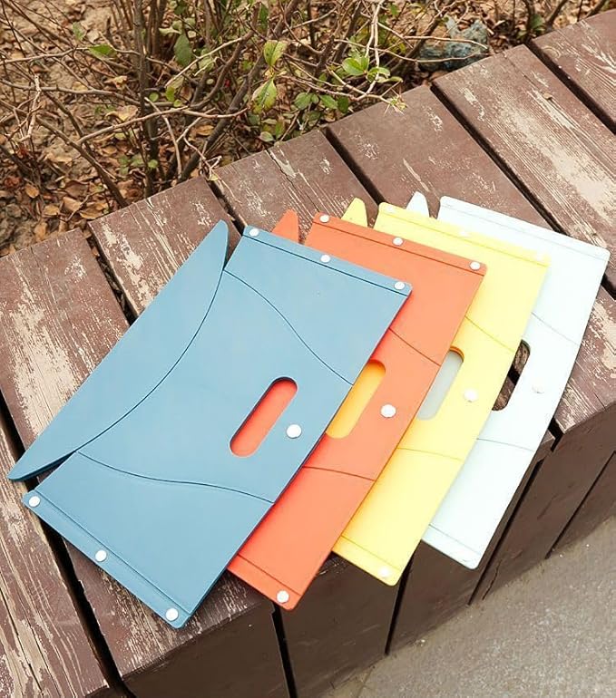 Folding Portable Camping Hiking Stool with Handbag Function - Lightweight Collapsable Travel Chairs for BBQ, Library & Backpacking - Outdoor Ultralight Mini Step Stool Foldable(Red Small)