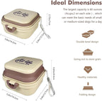 Collapsible Dog Bowls, Travel Food and Water Double Bowl for Cats & Dogs, 2-in-1 Portable BPA-Free Feeding Solution, Perfect for Traveling, Camping & Walking (S/ 60oz)