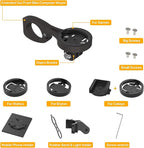 Aero Bars Mount - Garmin Bike Computer Mount for Garmin Edge, Compatible with Bike GPS Computer,Wahoo,Bryton,Cateye,GoPro Full Range and Flashlight (Black)