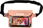 Waterproof Waist Pouch Dry Belt Bag Fanny Pack Keep Your Key Fob Wallet Kindle Phone Dry Perfect For Swim Surf Snorkel(Pink)