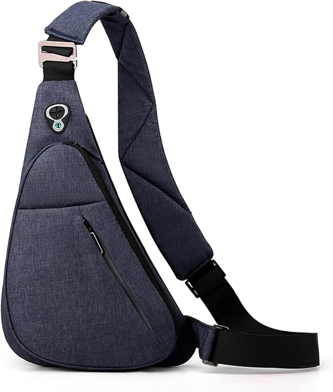 Peicees Sling Bag For Men Women Small Crossbody Backpack Shoulder Bag Man Purse Chest Bag For Hiking Travel