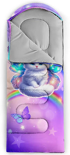 QOOMO Animals Camping Sleeping Bags,3 Season Warm & Cool Weather,Lightweight,Waterproof Sleeping Bags for Adults & Kids,Traveling,and Outdoors,Camping Gear Equipment