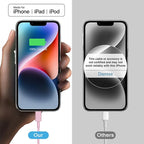 iPhone Fast Charger 3+3Pack 20W USB C Wall Charger with 10FT Fast Charging Cable Compatible with iPhone 14/13/12/11/Pro/Pro Max-Pink