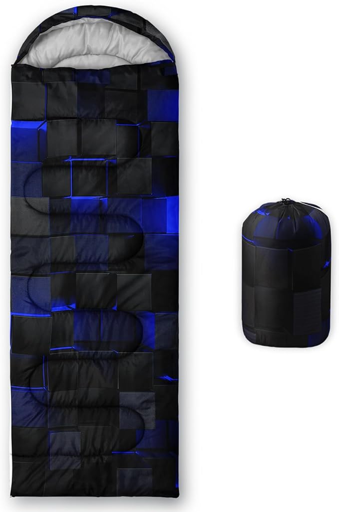 Sleeping Bags for Adults and Kids Backpacking Camping Sleeping Bags for Girls and Boys Lightweight Waterproof Cold/Warm Sleeping Bag for All Season