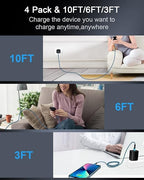 USB C to Lightning Cable 3ft/5pack, USB-C Apple Certified Cord Fast Charging for iPhone 14 Pro Max 13 12 11 Se X Xs Plus, Cargador Original Lightening Type C Heavy Duty Power Wire Phone Charger USBC