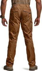 CQR Men's Flex Ripstop Tactical Pants, Water Resistant Stretch Cargo Pants, Lightweight EDC Hiking Work Pants