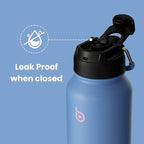 BOTTLE BOTTLE 32oz Insulated Water Bottle Stainless Steel Sport Water Bottle with Straw Dual-use Lid Design for Gym with Pill Box