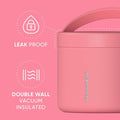Hydrapeak 18oz Stainless Steel Vacuum Insulated Food Jar | Hot Food and Cold Food, Wide Mouth Leak-Proof Soup Jar for Adults, 10 Hours Hot and 16 Hours Cold (Neon Crush)