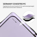 NINETYGO Medium Checked Luggage 25 Inch, Flat Top Opening Check In Luggage with Cup Holder, Expandable, Lightweight PC Hard Shell, TSA Lock, 360° Spinner Wheels (Lavender Taro Milk)