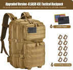 Military Tactical Backpack 45L Large Tactical Backpack for Men, Hiking Rucksack With Bottle Holder
