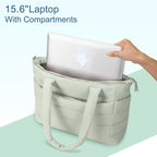 Tote Bag for Women Puffer Work Tote Handbag Large Quilted Nurse Bag with Zipper for Travel