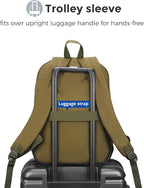 Swissdigital Design Big Student Laptop Backpack with Fun Personalized Patches For College Boy & Girl, Middle High School Teen Bookbag Cool Travel Daypack Olive - Includes 3 Patches | SD1718-26