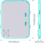 Inflatable Floating Dock Mat,6 inches Thick Inflatable Stable Platform Raft with Storage Bag None-Slip Surface for Lake Beach Pool