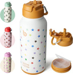 BOTTLE BOTTLE 32oz Insulated Water Bottle Stainless Steel Sport Water Bottle with Straw Dual-use Lid Design for Gym with Pill Box