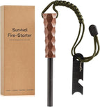Ferro Rod Fire Starter, Survival Flint and Steel Fire Starter Kit for Hiking, Bushcraft,Camping Essentials Gear, Emergency Supplies - Ideal Gift for Explorers
