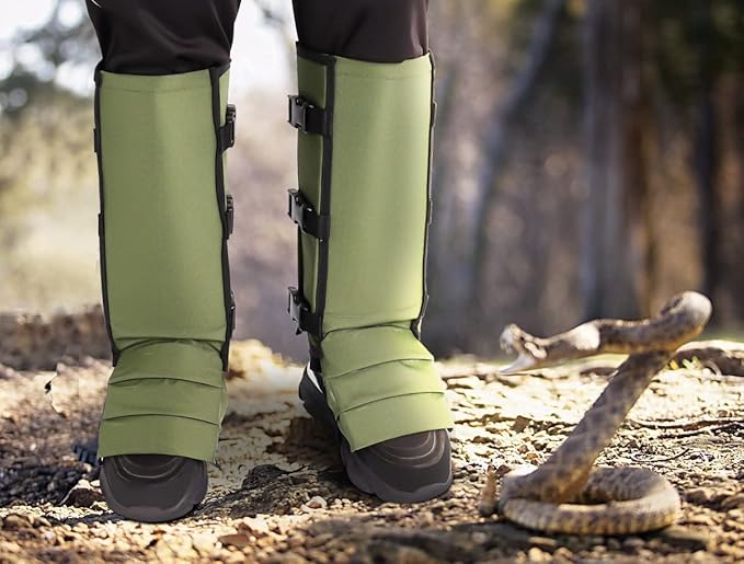 Gekufa Snake Gaiters Waterproof Snake Chaps for Men & Woman, Adjustable Size Snake Boots for Hunting/Hiking/Farm Working