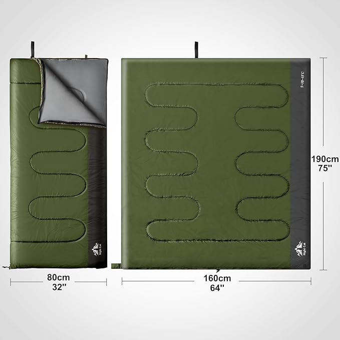 Night Cat Camping Sleeping Bag for Adults 3 Seasons Portable Lightweight Backpacking Hiking Traveling Indoor Outdoor Temperature 5-15℃ 2.6x6.3ft Switch to a Quilt or Blanket