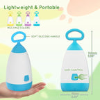 Kids Camping Lantern & Night Light Battery Powered (AAA Included), 360° Eye-Safe Light, IPX4 Waterproof with RGB Modes Portable for Outdoor, Emergency & Bedtime, Gift for Children (Blue)
