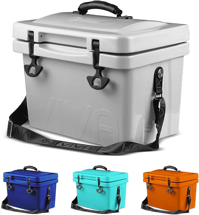 Viva 14QT On-The-Go Personal Portable Hard Cooler Ice Chest | Everyday, Beach, Sports, Camping, Picnics, Lunch Box, Groceries/Market