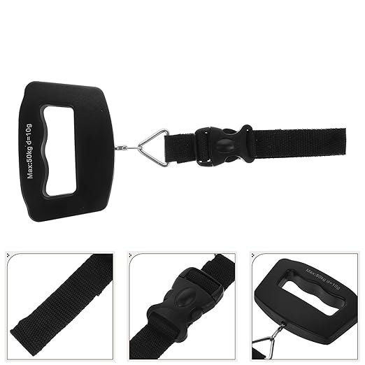 MAGICLULU Digital Luggage Scale with LCD Display, Large Handle Webbing Hook Portable Electronic Bag Scale for Travel Suitcases and Packages