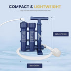 Pro Emergency Water Purification System for Survival,Portable Hand Pump Camping Water Filter,Emergency Portable Filtration for Hiking, Camping,3-Stage Water Filtration System for Family