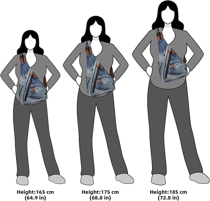 KL928 Canvas Sling Bag - Small Crossbody Backpack Shoulder Casual Daypack Rucksack for Men Women(Large Version)