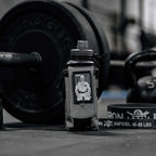 Iron Infidel Battle Bottle - 32 Oz Insulated Water Bottle with Straw Lid & Chug Cap, Stainless Steel Metal Flask Includes Rugged, Removable Sleeve for Keys, Wallet, & Phone (Earned, Not Given 1 Liter)