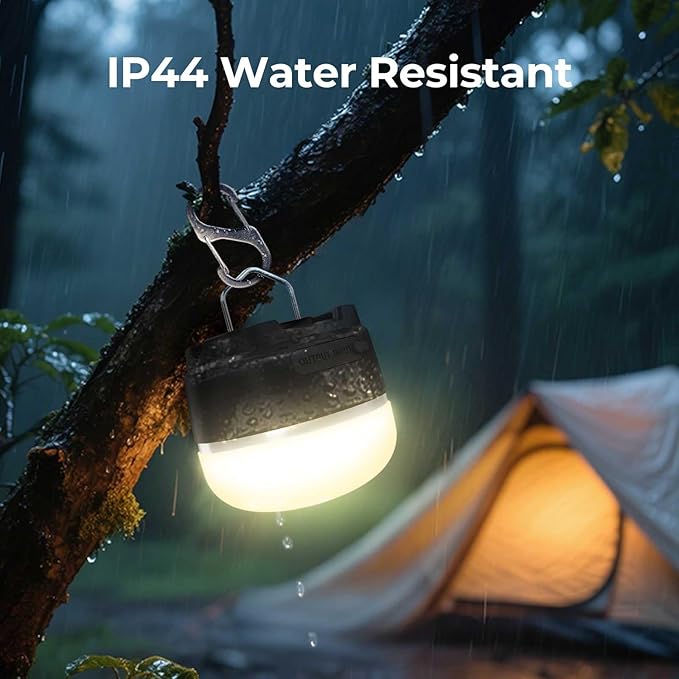 LED Camping Lantern, 8000mAh Rechargeable Camping Tent Light with 13 Light Modes, 6 Brightness Adjustable Tent Lamp, Waterproof Emergency Hanging Light for Hurricane, Power Outages