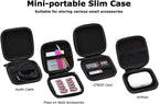 insco Mini-Portable Hard Shell Square Earbuds Case for Apple EarPods/Samsung Galaxy Wired/Wireless Earbuds, Cell Phone Accessories Organizer with Carabiner for Earphones (1, Green)