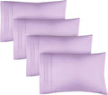 Pillowcases - Ultra Soft Hotel Quality Pillowcase Covers - Comfy, Cozy & Wrinkle Free - Shrinkage and Fade Resistant - Machine Washable Pillow Protectors - (King, Lavender, 4 Piece Set)