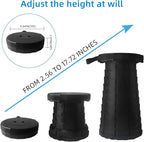 Upgraded Collapsible Stool,Load Capacity 440lbs, Lightweight Yet More Sturdy,Portable Retractable Folding Telescoping,Foldable Camping Stool for Camping Fishing Hiking BBQ