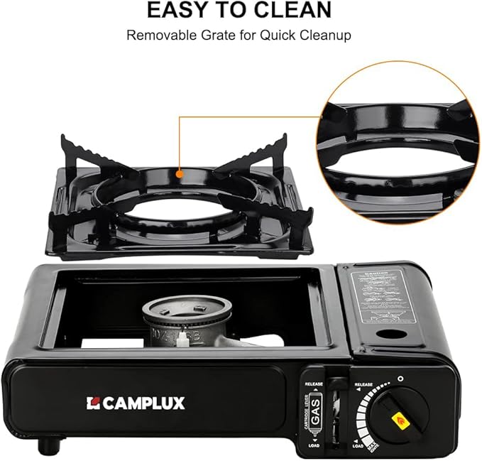 Camplux Dual Fuel Propane & Butane Stove with Carrying Case, Portable Camping Stoves with CSA Certification