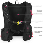 Hydration Pack Backpack，IX INOXTO Running Hydration Vest with 1.5L ( 50 oz) Water Bladder for Men Women，Lightweight Water Backpack for Hiking Cycling Climbing Camping