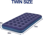 Twin Size Air Mattress Inflatable Bed for Camping & Home, Blow Up Sleeping Pad