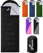 Sportneer Sleeping Bag, 3 Seasons Warm Cold Weather Sleeping Bags for Adults Kids Boys Girls with Compression Sack- Lightweight Camping Essentials Gear Accessories, Backpacking, Hiking