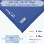 Elegear Self Inflating Sleeping Pad, Built-in Electric Pump 3.1" Ultra-Thick Memory Foam Camping Mattress with Pillow Foam Sleeping Pad for Camping R-Value 9.5 Foam Camping Pad for Car/Traveling
